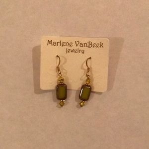 Green earrings